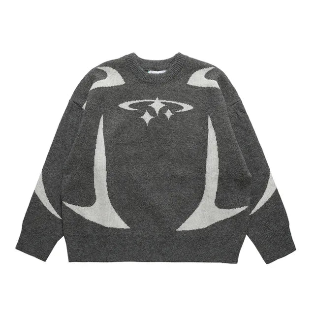 Men's Vintage Knitwear Y2K Stars Graphic Sweater