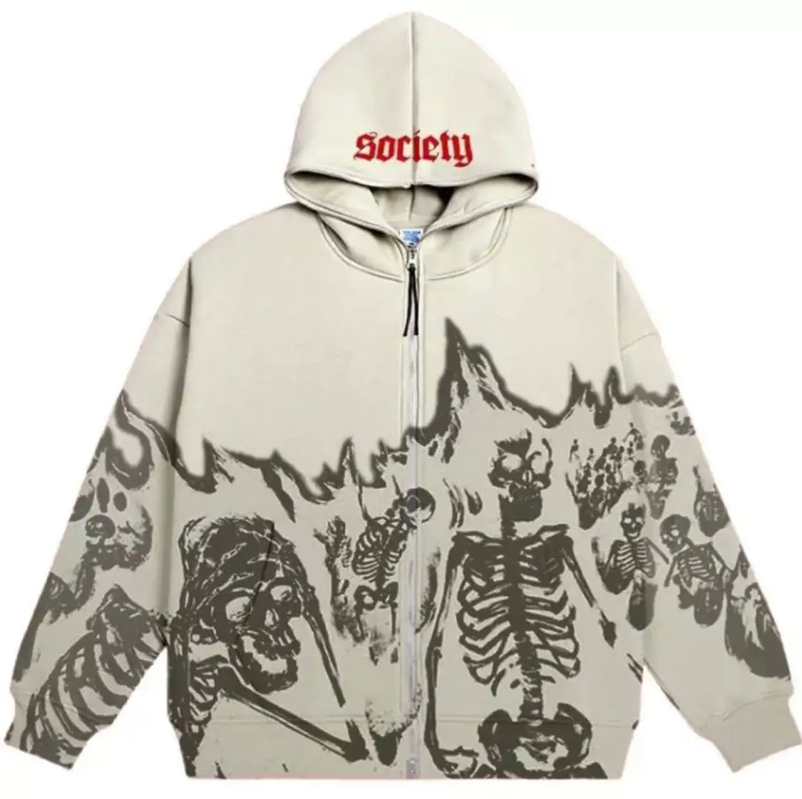 New Y2K hoodie skull coat